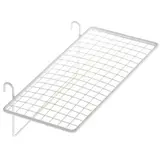 Tablette fil pour présentoir grille 40 x 20 cm - Tablette pour grille d'exposition - Blanc - Tablettes, Corbeilles et Porte visuels pour grilles