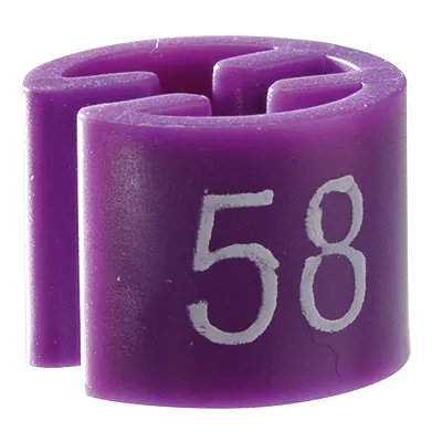 Marque taille T58 violet ø 1,3 cm - Indicateur de taille pour cintre - Paquet de 500 - Marques taille pour cintres