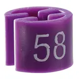 Marque taille T58 violet ø 1,3 cm - Indicateur de taille pour cintre - Paquet de 500 - Marques taille pour cintres
