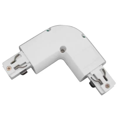Connecteur d'angle d'alimentation pour rail triphasé Connector-I Blanc - Luminaires professionnels