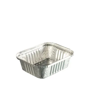 Barquette aluminium 435 ml 14,6 x 12,1 x 4 cm - Plat aluminium - Moule aluminium - Lot de 100 - Moules jetables, Caissettes papier