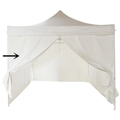 Lot complet murs pour tente pliante 300x300 cm - blanc - 250 g/m² - Tentes pliantes, Barnums pliants-2