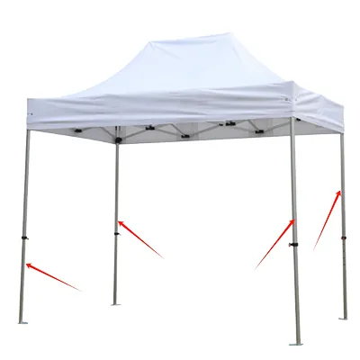 Structure de tente pliante 2x3m aluminium hexa 40mm 4 poteaux hexagonaux - Tentes pliantes, Barnums pliants