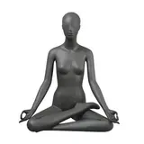 Mannequin femme assise Yoga, finition mate - Mannequins sportifs