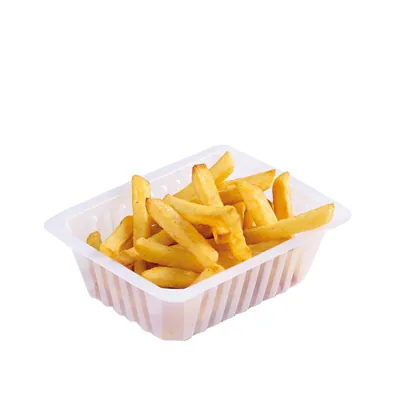 Barquette à frites plastique transparente 500 g - Barquette charcutière - Lot de 250 - Barquettes plastique