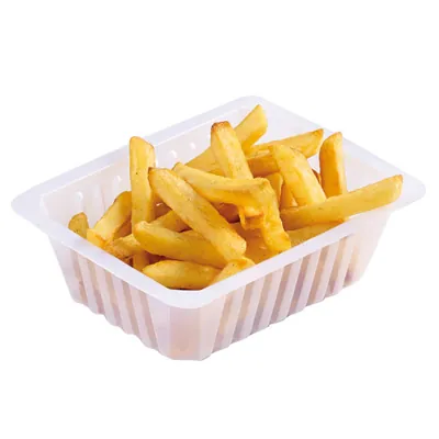 Barquette à frites plastique transparente 750 g - Barquette charcutière - Lot de 250 - Barquettes plastique