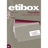 100 Étiquettes adhésives blanches multi-usages 210 x 297 mm Etibox - Étiquettes adhésives neutres