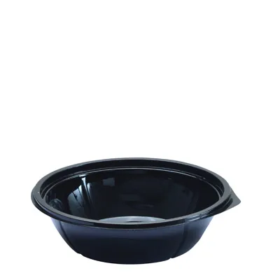 Bol salade 400 ml plastique Noir ø 16 x 4,5 cm - Bol plastique - Lot de 100 - Saladiers