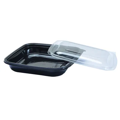 Bol salade 500 ml plastique Noir 19 x 19 x 3,2 cm - Bol plastique - Lot de 50 - Saladiers-2
