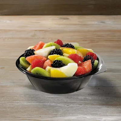 Bol salade 400 ml plastique Noir ø 16 x 4,5 cm - Bol plastique - Lot de 100 - Boîtes salade, Bols salade-2