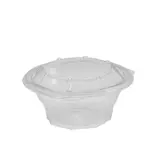 Bol salade avec couvercle 370 ml plastique transparent ø 13,5 x 6,5 cm - Bol plastique avec couvercle - Lot de 60