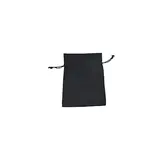 Sachet coton noir 9 x 12 cm avec cordon de serrage - Paquet de 10 - Sachets coton