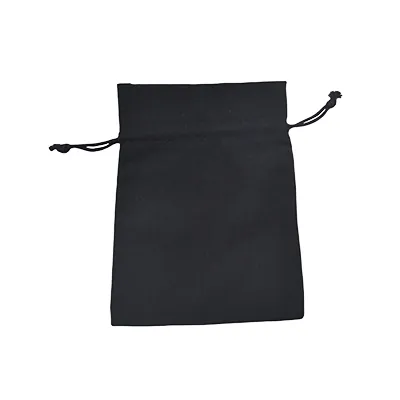 Sachet coton noir 17 x 24 cm avec cordon de serrage - Paquet de 10 - Sachets coton, Sachets lin