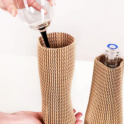 Manchon carton de bouteille 30 cm Ø 7,5 cm brun - Plastique bulle emballage, Papier bulle, Film bulle-6