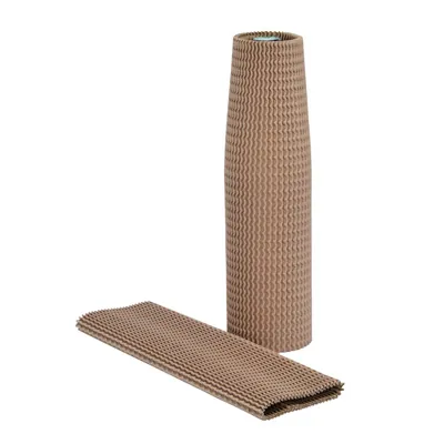 Manchon carton de bouteille 30 cm Ø 7,5 cm brun - Particules de calage, Protection colis-2