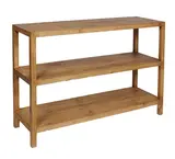 Table de présentation bois massif 3 niveaux 119 x 39 x 80 cm - Console étagère de présentation - Tables de présentation
