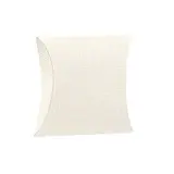 Boîte berlingot carton texturé 8,5 x 8,5 x 3 cm - Blanc - Pochette cadeau carton - Lot de 10 - Boites berlingots
