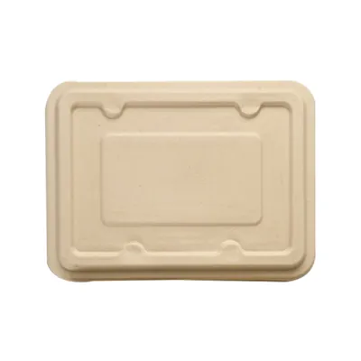 Couvercle pour plateau repas 28 x 21 x 2,5 cm fibre végétale  - Lot de 25 - Plateaux repas