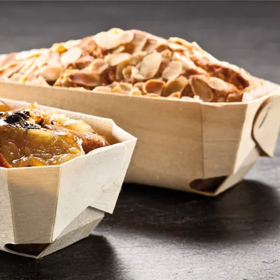 Moule de cuisson en bois pour pain 185 x 115 x 55 mm - Moules jetables, Caissettes papier-5