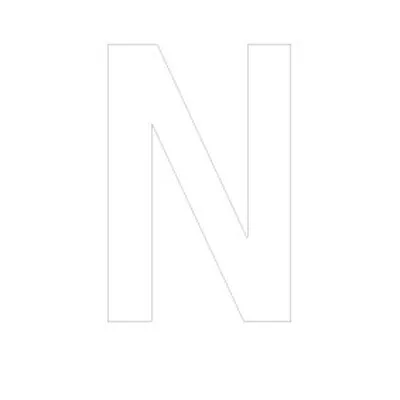 Lettre adhésive N - Lettres et chiffres adhésifs