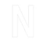 Lettre adhésive N - Lettres et chiffres adhésifs
