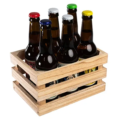 Cagette bois naturel 22 x 15,5 x 12 cm - Barquettes bois, Cagettes bois -2