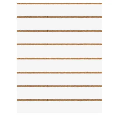 Panneau rainuré Blanc Craie, entraxe 15 cm - Ligne Memphis