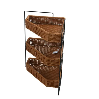 Panier présentoir viennoiseries d'angle 3 niveaux 33 x 33 x 60 cm - Vanneries-2