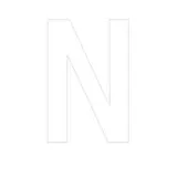 Lettre adhésive N 90 mm PickUp Mono Nobel – Blanc - Lettrage adhésif - Lettres et chiffres adhésifs