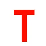 Lettre autocollante Rouge « T » H 90 mm Pickup Mono Nobel  - Lettres et chiffres adhésifs