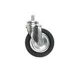 Roulette sans frein à tige filetée - Ligne Store noir Sablé pas de 25 mm