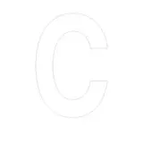 Lettre adhésive C - Lettres et chiffres adhésifs