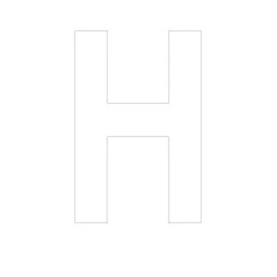Lettre adhésive H - Lettres et chiffres adhésifs
