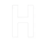 Lettre adhésive H - Lettres et chiffres adhésifs