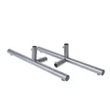 Pied amovible pour présentoir grille - Pied pour grille - Gris Martelé - Lot de 2 - Présentoirs grilles