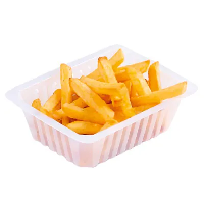 Barquette à frites plastique transparente 375 g - Barquette charcutière - Lot de 250 - Barquettes plastique