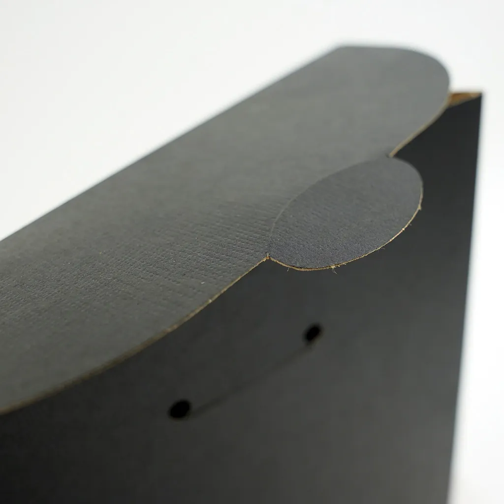 Pochette cadeau noire carton finition luxe 17 x 7 x 23,5 cm - Paquet de 10 - Pochettes cadeaux luxe-2