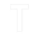 Lettre adhésive T - Lettres et chiffres adhésifs