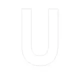 Lettre adhésive U - Lettres et chiffres adhésifs