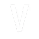Lettre adhésive V - Lettres et chiffres adhésifs