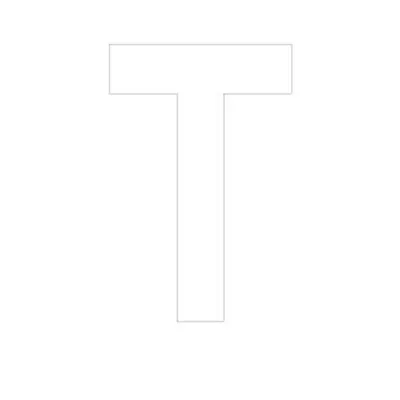 Lettre adhésive T - Lettres et chiffres adhésifs