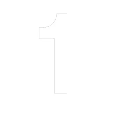 Chiffre adhésif 1 - Lettres et chiffres adhésifs