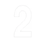 Chiffre adhésif 2 - Lettres et chiffres adhésifs
