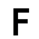 Sticker lettre F autocollante H 200 mm - Lettre autocollante - Noir - Lettres et chiffres adhésifs