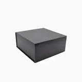 Boîte cadeau carton noire 22 x 22 x 10 cm - Lot de 5 - Boites cadeaux carton pliables