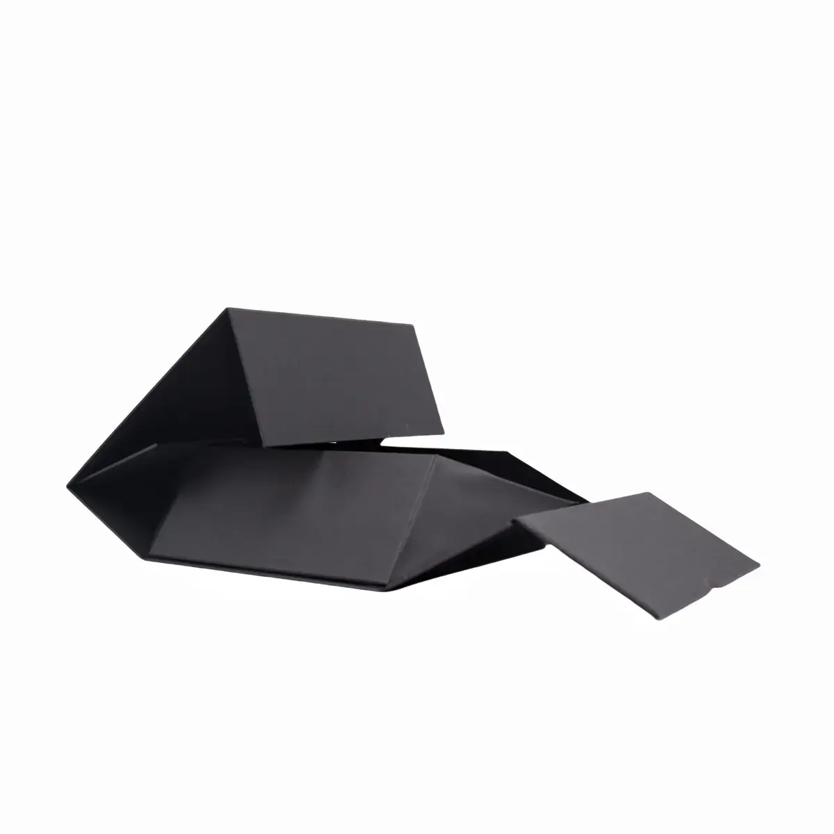 Boîte cadeau carton noire 22 x 22 x 10 cm - Lot de 5 - Boites cadeaux carton pliables-4