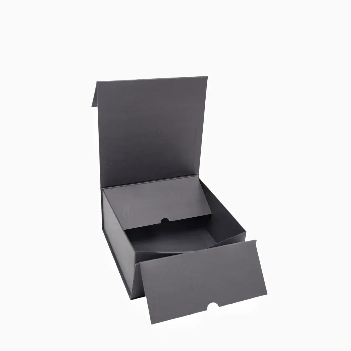 Boîte cadeau carton noire 22 x 22 x 10 cm - Lot de 5 - Boites cadeaux carton pliables-7