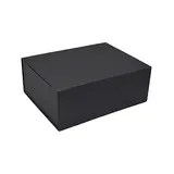 Boîte cadeau carton pliable noir 40 x 30 x H 15 cm, 1200g/m² - Paquet de 5