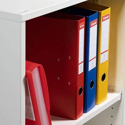 Classeur à levier A4 320 x 290 mm carton 22/10e Dos 5 cm Esselte - Rouge - Classeurs à levier, Classeurs A4-2