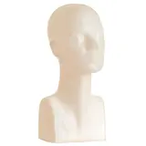 Tête mannequin femme plastique H 38 cm - Tête pour perruque, chapeau - Chair - Têtes